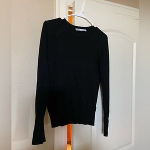 Zara women’s basic black knit sweater. Size M.
